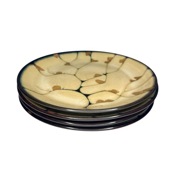Mikasa Anissa Gourmet Basics Set Of 4 Brown/Tan Salad Plates 8" Excellent Cond - Picture 1 of 5